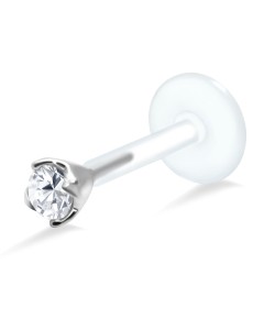 Round gemstone Labret Silver LA-105